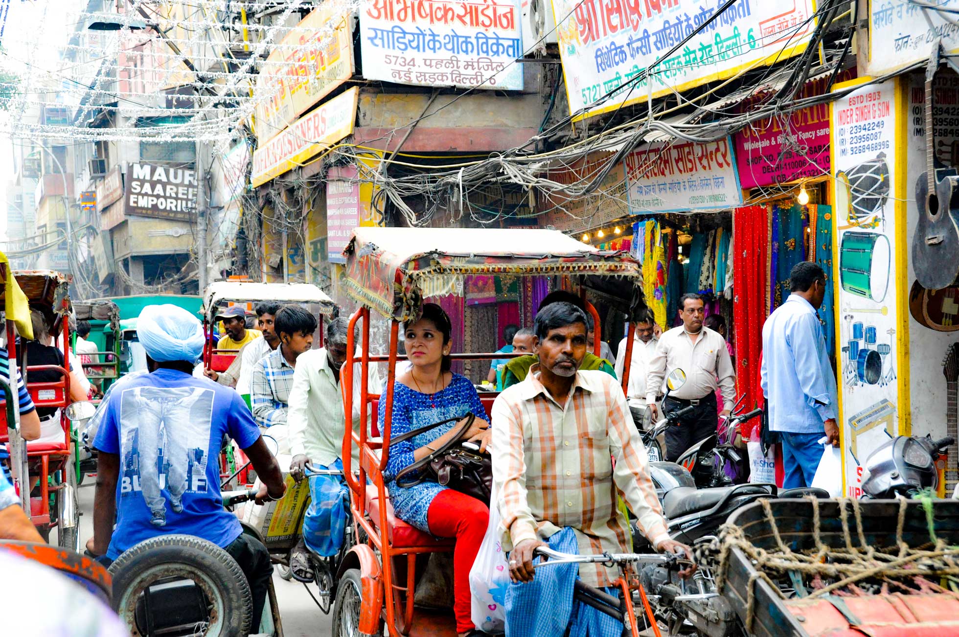 Upplevelse av det intensiva Old Delhi i anslutning till konferensen i Indien